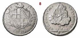 BOLOGNA GOVERNO POPOLARE (1796-1797) Scudo da 10 Paoli 1797 MIR 58/2 Pagani 36/37 Ag g 29,1 BB+