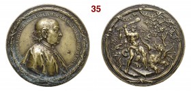 FIRENZE ANTONIO MARIA BISCIONI, letterato (1674-1756) Medaglia s.d. (1747) Ae fusione g 127,61 mm 81,5 • Differisce dall'esemplare venduto all'asta 12...