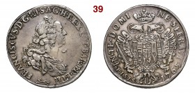 FIRENZE FRANCESCO II DI LORENA (1737-1765) Francescone da 10 Paoli 1765 MIR 361/9 Ag g 27,4 BB
