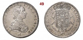 FIRENZE PIETRO LEOPOLDO I DI LORENA (1765-1790) Francescone da 10 Paoli 1789 MIR 385/5 Ag g 27,26 • Bel metallo brillante BB÷SPL
