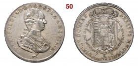 FIRENZE PIETRO LEOPOLDO I DI LORENA (1765-1790) Francescone da 10 Paoli 1790 MIR 385/8 Ag g 27,26 BB÷SPL