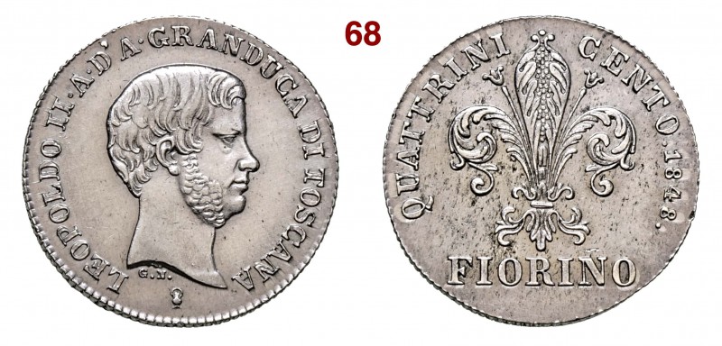 FIRENZE LEOPOLDO II DI LORENA (1824-1859) Fiorino 1848 Pagani 136 MIR 453/4 Ag g...