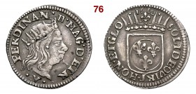 LIVORNO FERDINANDO II DE' MEDICI (1621-1670) Luigino 1660 MIR 60/3 Ag g 2,27 BB
