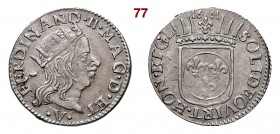 LIVORNO FERDINANDO II DE' MEDICI (1621-1670) Luigino 1661 MIR 60/4 Ag g 2,25 BB+