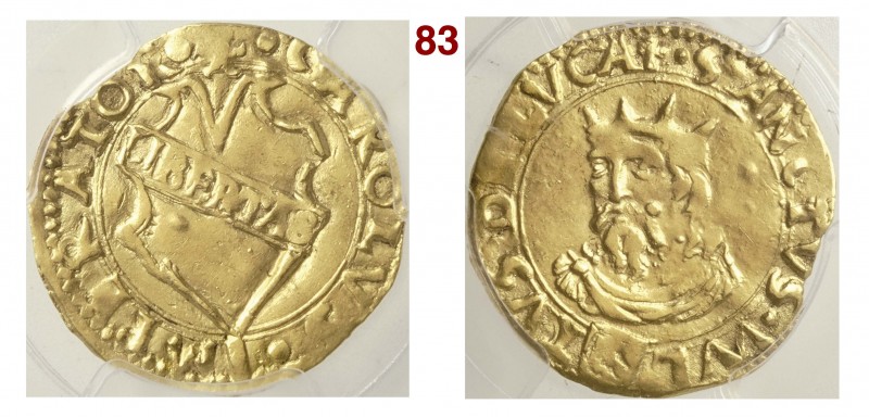 LUCCA REPUBBLICA (1369-1799) Scudo d'oro del Sole MIR 185/2 Au g 3,37 • PCGS Au ...