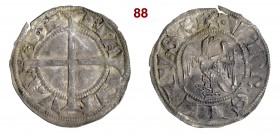 MANTOVA LUIGI o GUIDO GONZAGA (1328-1360 o 1360-1369) Grosso aquilino s.d. MIR 371 Ag • Moneta di conservazione superiore alla media ma tondello ondul...