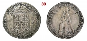 MANTOVA CARLO I GONZAGA (1627-1637) 80 Soldi s.d. Ag g 14,70 MB
