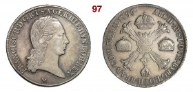 MILANO FRANCESCO II D'ASBURGO-LORENA (1792-1796) Crocione 1795 g 29,50 MB/BB