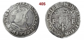 FRANCIA FRANCESCO I (1515-1547) Testone s.d. Lione Ag B/MB