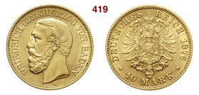 GERMANIA - Baden FRIEDRICH I (1852-1907) 10 Mark 1876 G Fb. 3756 Au g 3,95 BB÷SPL