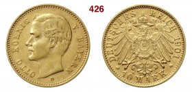 GERMANIA - Bayern OTTO II (1886-1913) 10 Mark 1901 D Fb. 3769 Au g 3,96 BB/SPL