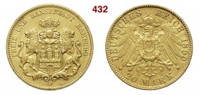 GERMANIA - Hamburg 20 Mark 1899 J Fb. 3777 Au g 7,95 BB+
