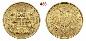 GERMANIA - Hamburg 10 Mark 1911 J Fb. 3781 Au g 3,99 • Colpetto SPL