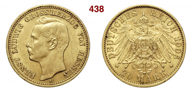 GERMANIA - Hessen ERNST LUDWIG (1892-1918) 20 Mark 1905 A Fb. 3795 Au g 7,97 BB/...