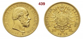 GERMANIA - Mecklenburg/Schwerin FRIEDRICH FRANZ II (1842-1883) 20 Mark 1872 A Fb. 3800 Au g 7,92 BB+