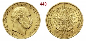 GERMANIA - Prussia WILHELM I (1861-1888) 10 Mark 1872 C Fb. 3835 Au g 3,97 SPL÷FDC