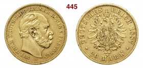 GERMANIA - Prussia WILHELM I (1861-1888) 20 Mark 1887 A Fb. 3816 Au g 7,91 BB