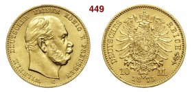 GERMANIA - Prussia WILHELM I (1861-1888) 10 Mark 1873 C Fb. 3821 Au g 3,98 SPL÷FDC