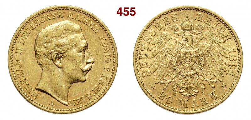 GERMANIA - Prussia WILHELM II (1888-1918) 20 Mark 1891 A Fb. 3831 Au g 7,93 BB÷S...