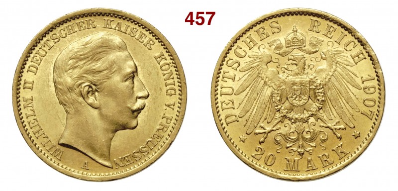 GERMANIA - Prussia WILHELM II (1888-1918) 20 Mark 1907 A Fb. 3831 Au g 7,95 SPL