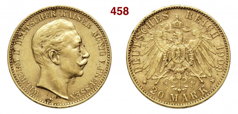 GERMANIA - Prussia WILHELM II (1888-1918) 20 Mark 1909 J Fb. 3831 Au g 7,97 BB
