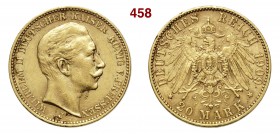 GERMANIA - Prussia WILHELM II (1888-1918) 20 Mark 1909 J Fb. 3831 Au g 7,97 BB