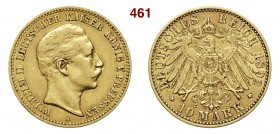 GERMANIA - Prussia WILHELM II (1888-1918) 10 Mark 1892 A Fb. 3835 Au g 3,95 BB