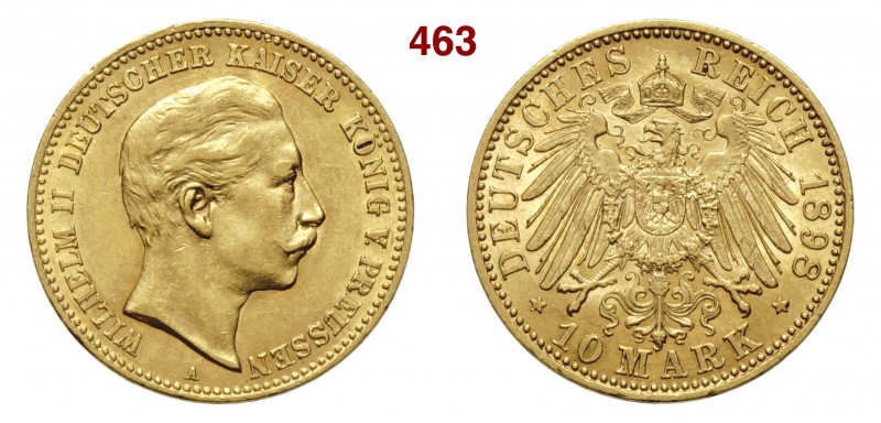 GERMANIA - Prussia WILHELM II (1888-1918) 10 Mark 1898 A Fb. 3835 Au g 3,97 SPL
