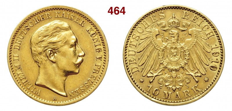 GERMANIA - Prussia WILHELM II (1888-1918) 10 Mark 1910 A Fb. 3819 Au g 3,99 BB÷S...