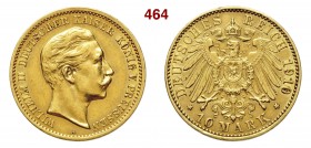GERMANIA - Prussia WILHELM II (1888-1918) 10 Mark 1910 A Fb. 3819 Au g 3,99 BB÷SPL