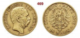 GERMANIA - Sachsen ALBERT (1873-1902) 10 Mark 1875 E Fb. 3843 Au g 3,91 BB
