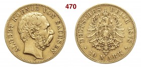 GERMANIA - Sachsen ALBERT (1873-1902) 10 Mark 1878 E Fb. 3843 Au g 3,94 MB