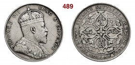 GRAN BRETAGNA EDOARDO VII (1901-1910) Dollaro 1907 Kr. 26 Ag BB