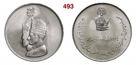 IRAN MUHAMMAD REZA SHAH PAHLAVI (1941-1979) Medaglia per le nozze imperiali Kr. 1106 Ag mm 30 mm q.FDC