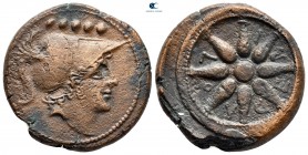 Apulia. Luceria circa 211-200 BC. Quincunx Æ