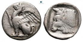 Thrace. Abdera circa 411-386 BC. Triobol AR