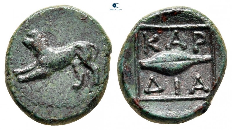 The Thracian Chersonese. Cardia circa 357-309 BC. 
Bronze Æ

14 mm, 1,91 g
...