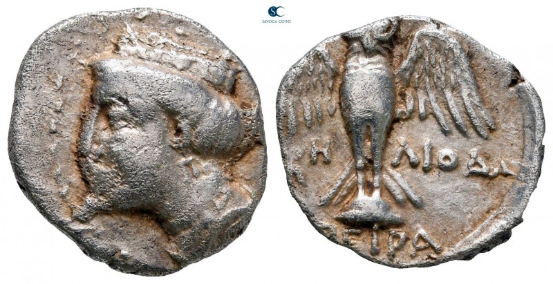 Pontos. Amisos (as Peiraieos) circa 400-360 BC. ΗΛΙΟΔΩ- (Heliodo-, magistrate)
...