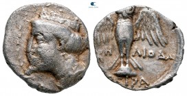 Pontos. Amisos (as Peiraieos) circa 400-360 BC. ΗΛΙΟΔΩ- (Heliodo-, magistrate). Drachm AR. Persic standard