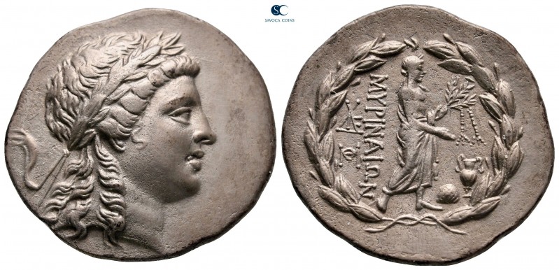 Aiolis. Myrina circa 155-145 BC.
Tetradrachm AR. Stephanophoric type

33 mm, ...