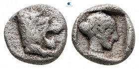 Caria. Knidos   circa 411-405 BC. Obol AR