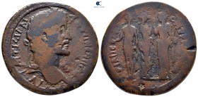 Ionia. Miletos. Antoninus Pius AD 138-161. Homonoia issue with Smyrna. Bronze Æ