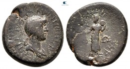 Ionia. Phokaia. Agrippina II AD 50-59. Demosthenes Hegiou, magistrate . Bronze Æ