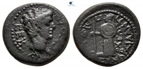 Caria. Antiocheia ad Maeander 27 BC-AD 14. Augustus (?). Paionios (chairperson of the synarchia). Bronze Æ
