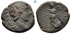 Phrygia. Akmoneia. Augustus 27 BC-AD 14. ΜΕΝΕΜΑΧΟΣ ΦΙΛΑΛΗΘΗΣ (Menemachos, philalethes). Bronze Æ