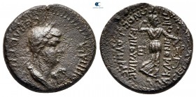 Phrygia. Akmoneia. Poppaea AD 62-65. Lucius Servenius Capito, archon, with his wife Julia Severa. Bronze Æ