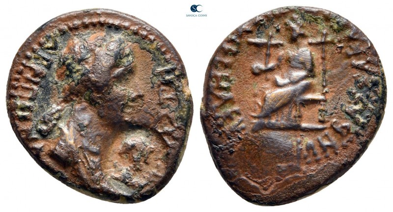Phrygia. Eumeneia - Fulvia. Agrippina II AD 50-59. ΒΑΣΣΑ ΚΛΕΩΝΟΣ ΑΡΧΙΕΡΗΑ (Bassa...