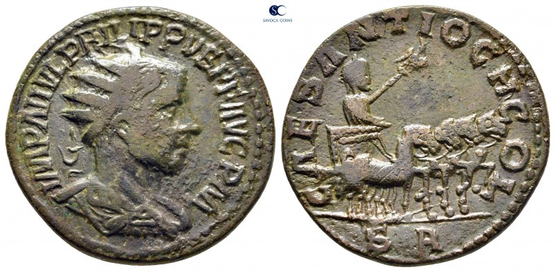 Pisidia. Antioch. Philip II AD 247-249. 
Bronze Æ

27 mm, 10,29 g

IMP M IV...