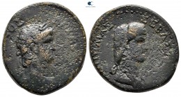 Galatia. Koinon of Galatia. Nero with Poppaea AD 54-68. Bronze Æ