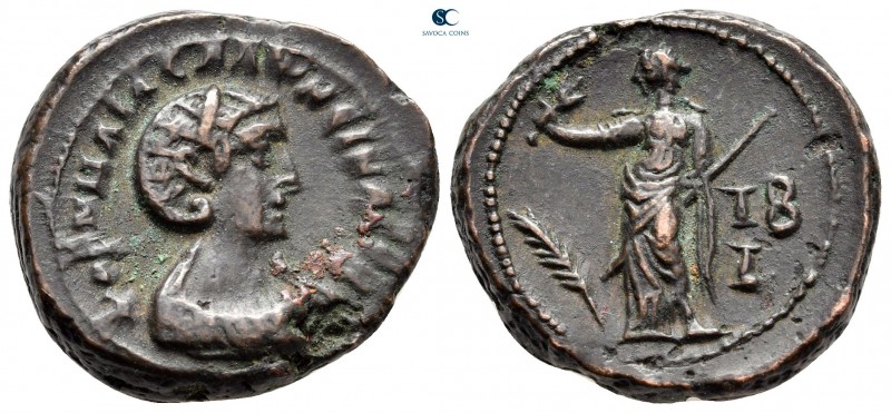 Egypt. Alexandria. Salonina AD 254-268. Dated RY 12 of Gallienus (AD 264/265)
P...